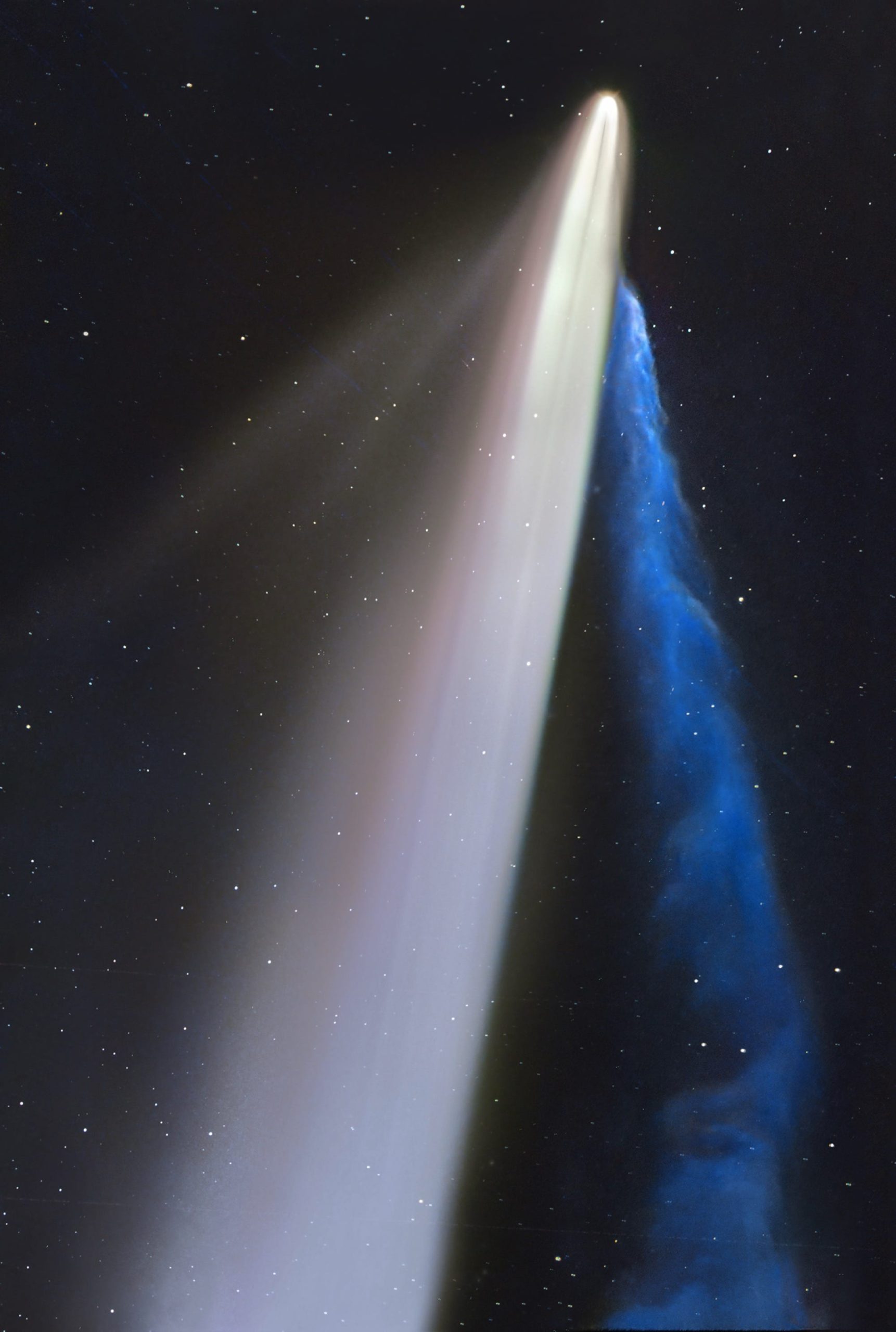 a comet with a long tail