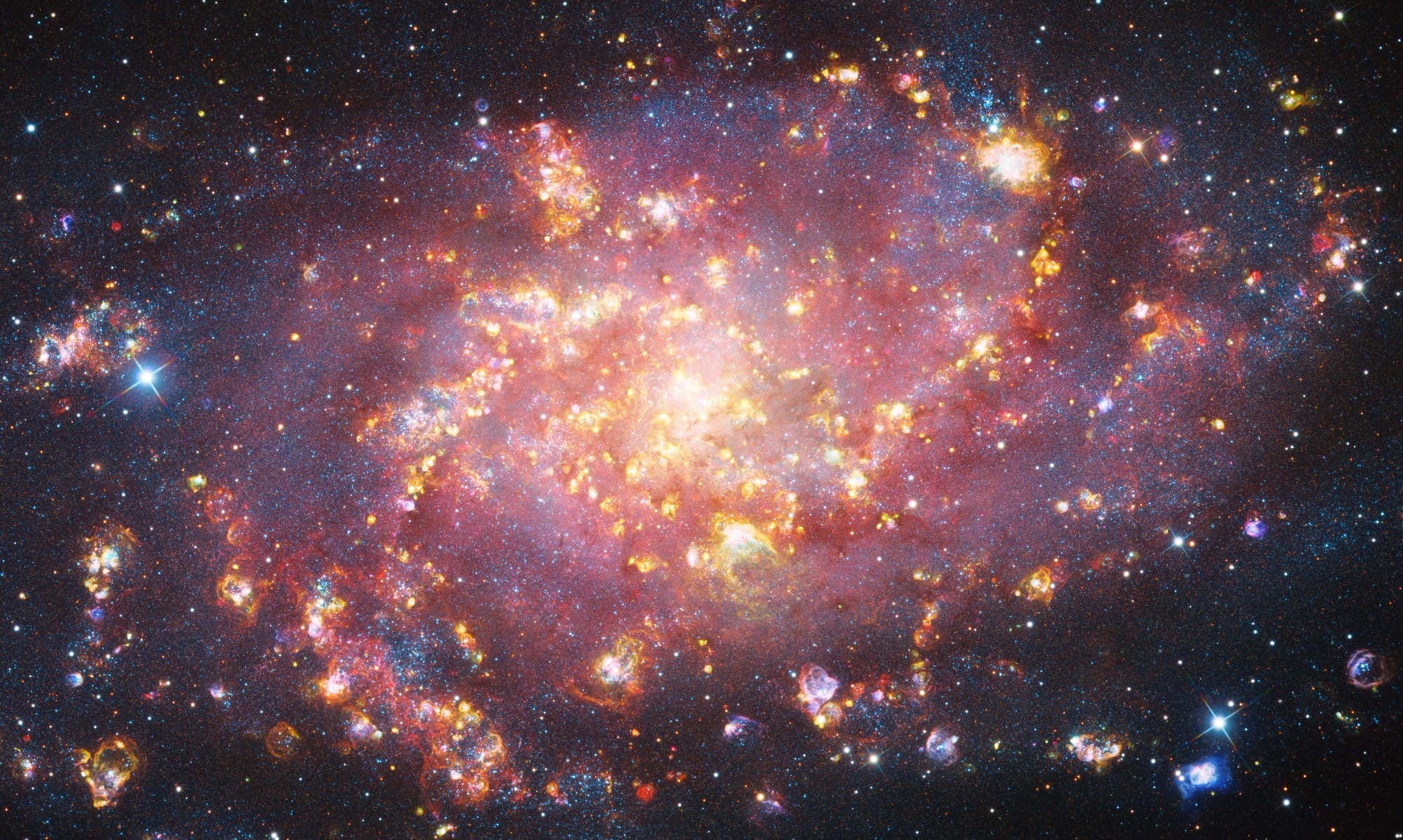 a bright, spiral galaxy